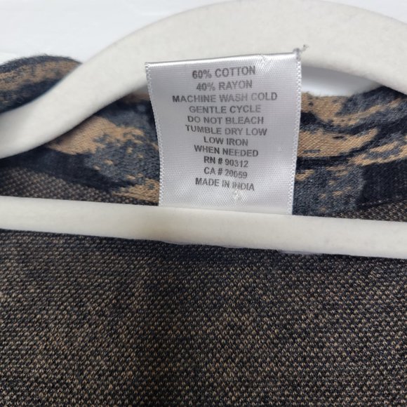 Parsley & Sage Women's Large Cardigan Sweater Vest Sleeveless Brown Black - Picture 6 of 6